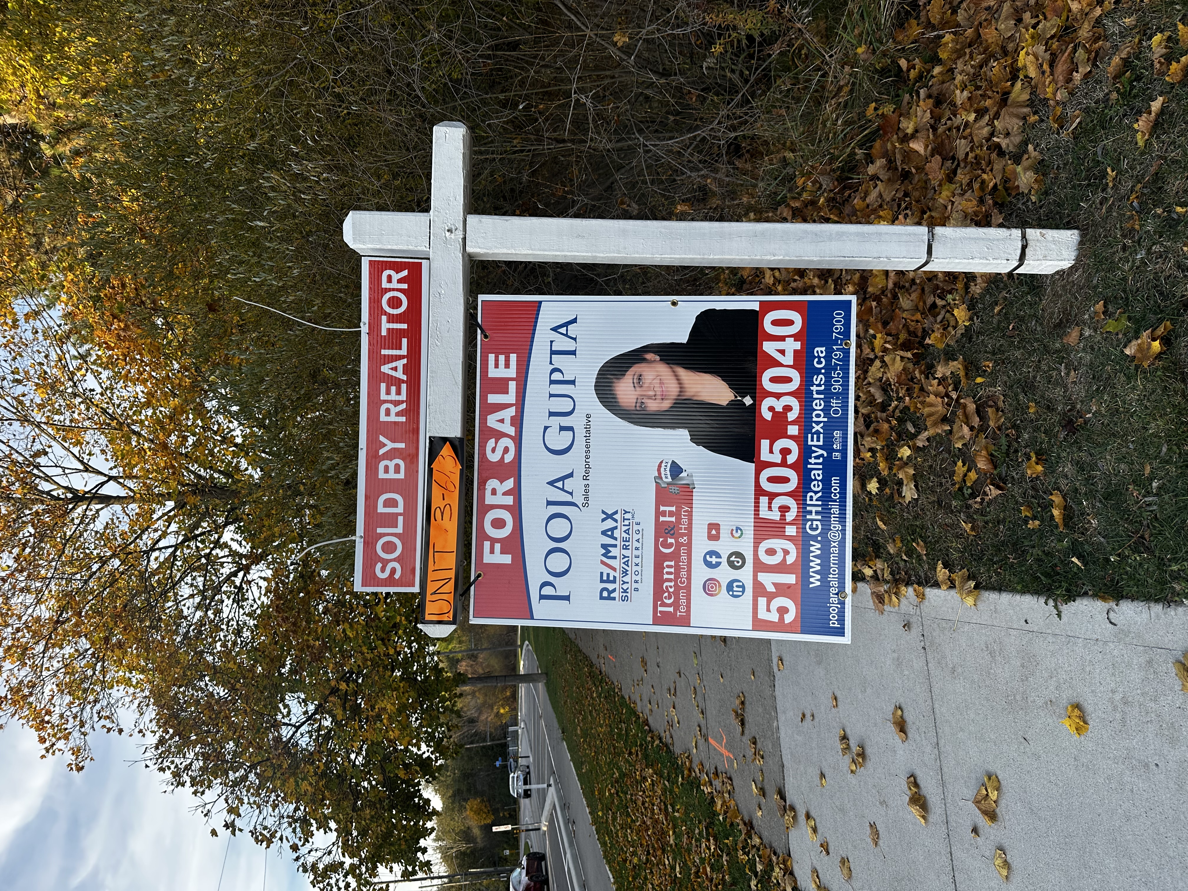 Sold by Realtor yard sign for a Pooja Gupta listing